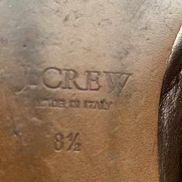 J Crew Metallic Leather Ballet Flats with Bow Accent - Picture 13 of 16